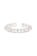 Pearl Rhinestone Open Cuff Bracelet, 83731