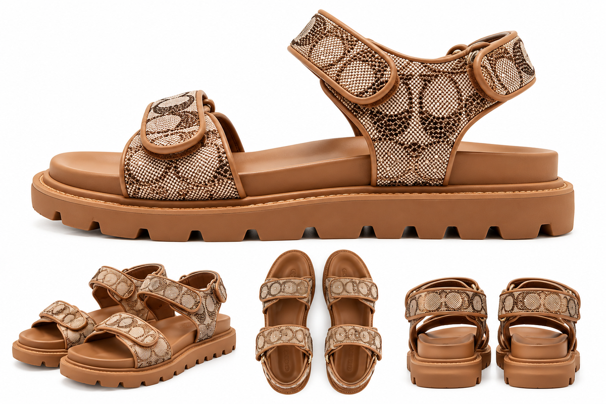 The Luxe Step | Monogram Platform Sandals