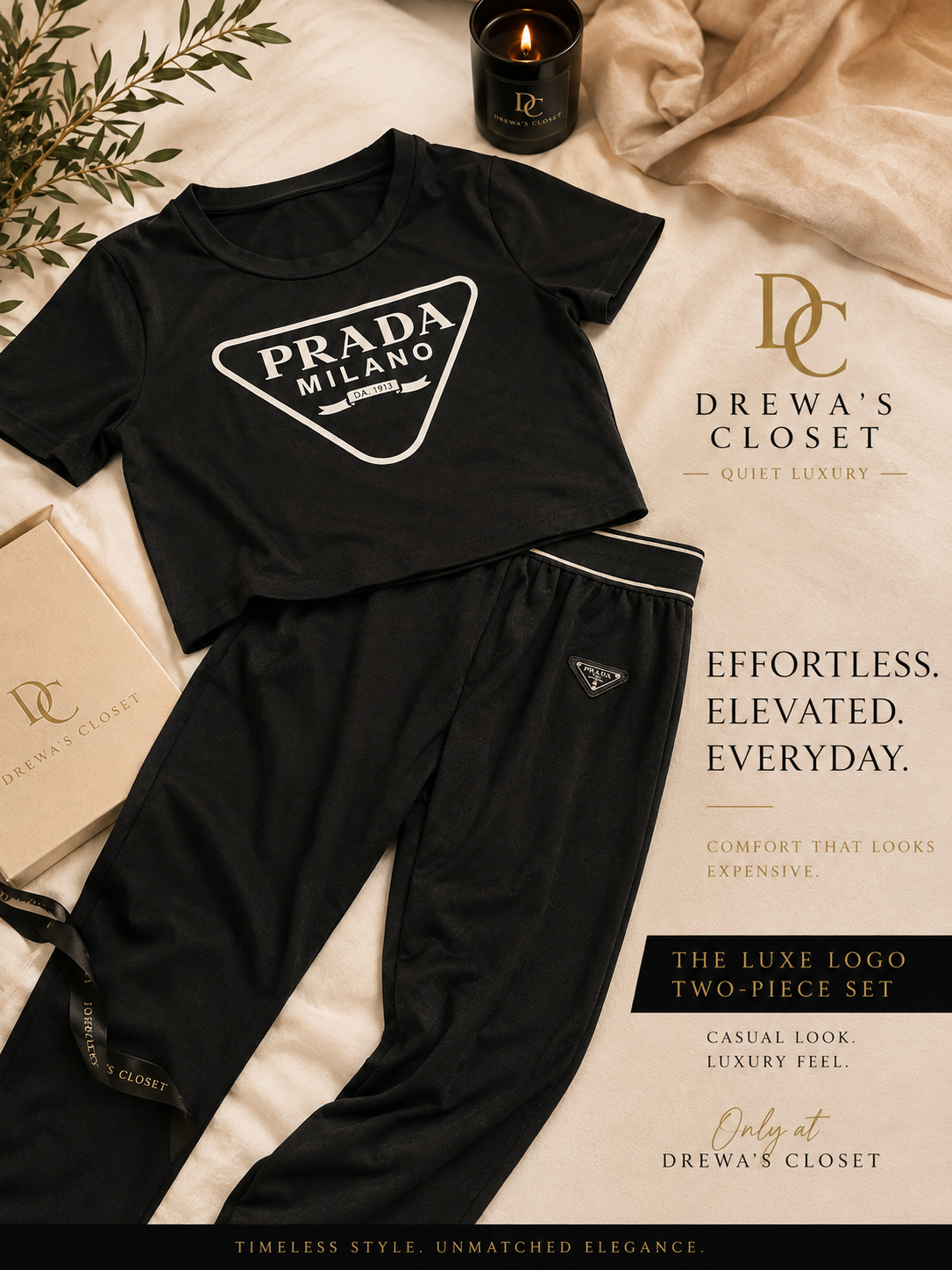 The Luxe Logo Two-Piece Set