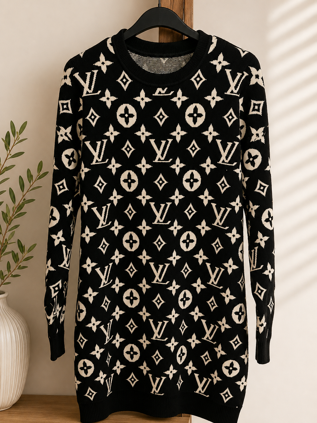 The Monogram Knit Sweater Dress