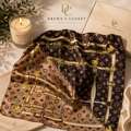 Luxury Satin-Style Printed Scarf