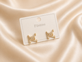 ✨ Gilded Monogram Crystal Stud Earrings