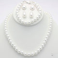 Pearl Bead Necklace Earring and Bracelet Set, S 3275